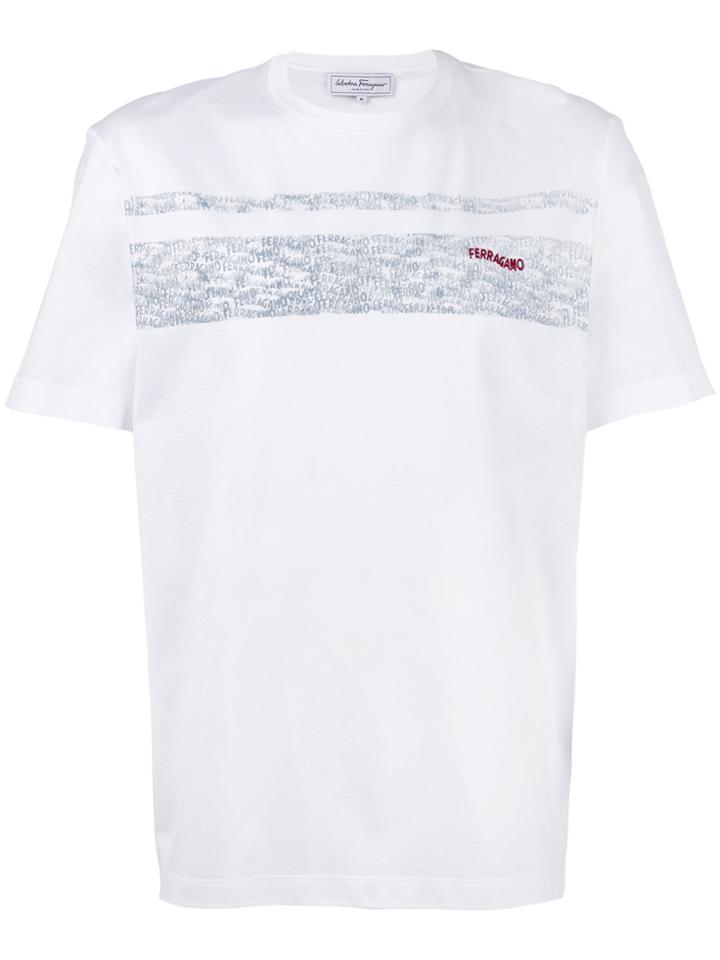 Salvatore Ferragamo Logo T-shirt - White