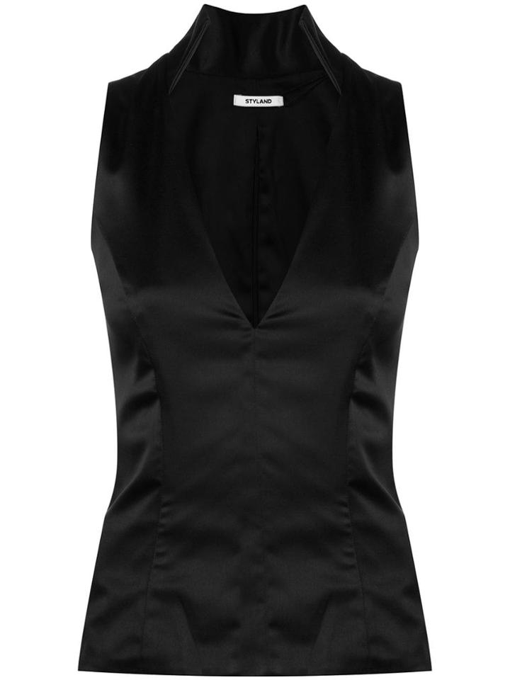 Styland V-neck Top - Black