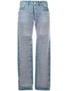 Tu Es Mon Trésor Front Tulle Frill Jeans - Blue