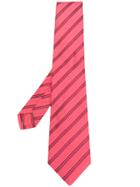 Kiton Striped Tie - Pink & Purple