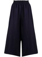 Forte Forte Cropped Wide Leg Trousers - Blue