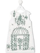 Dolce & Gabbana Kids Brocade Dress, Girl's, Size: 6 Yrs, White