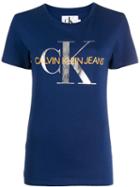 Calvin Klein Jeans Metallic Logo Print T-shirt - Blue