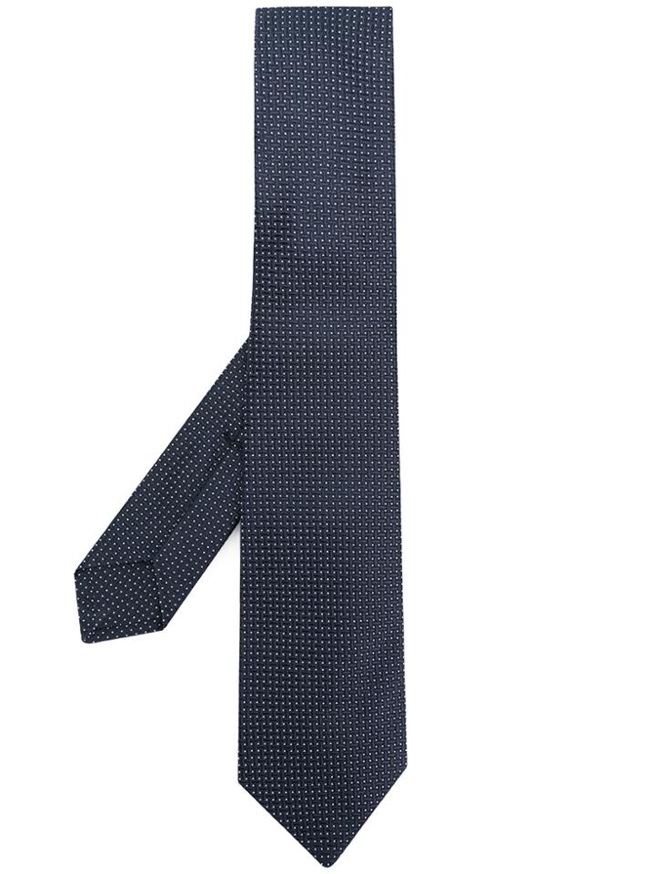 Kiton Micro Dot Tie - Blue