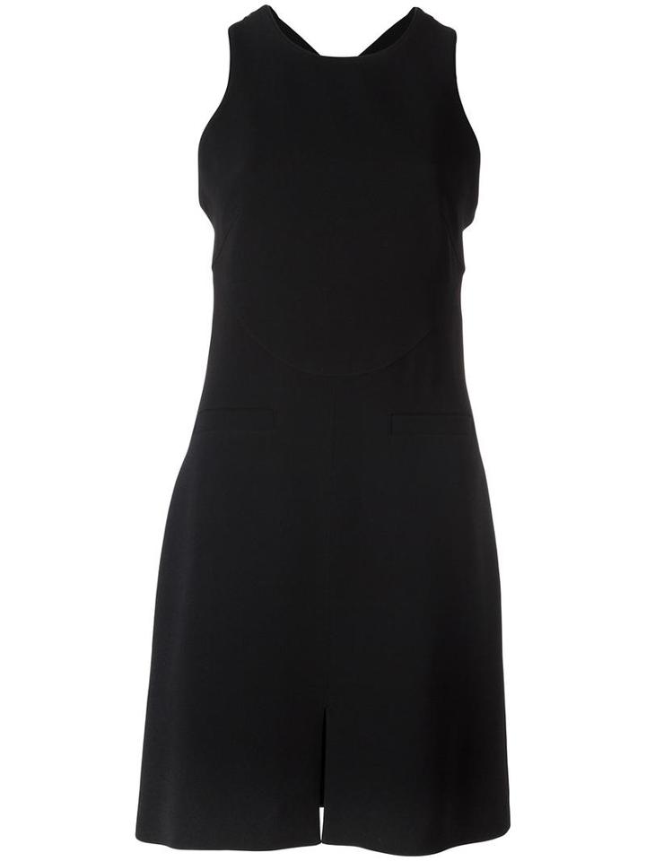 Courrèges Buttoned Shoulders Dress, Women's, Size: 36, Black, Acetate/polyester/viscose