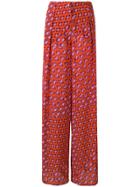Tomas Maier Printed Wide-leg Trousers - Red