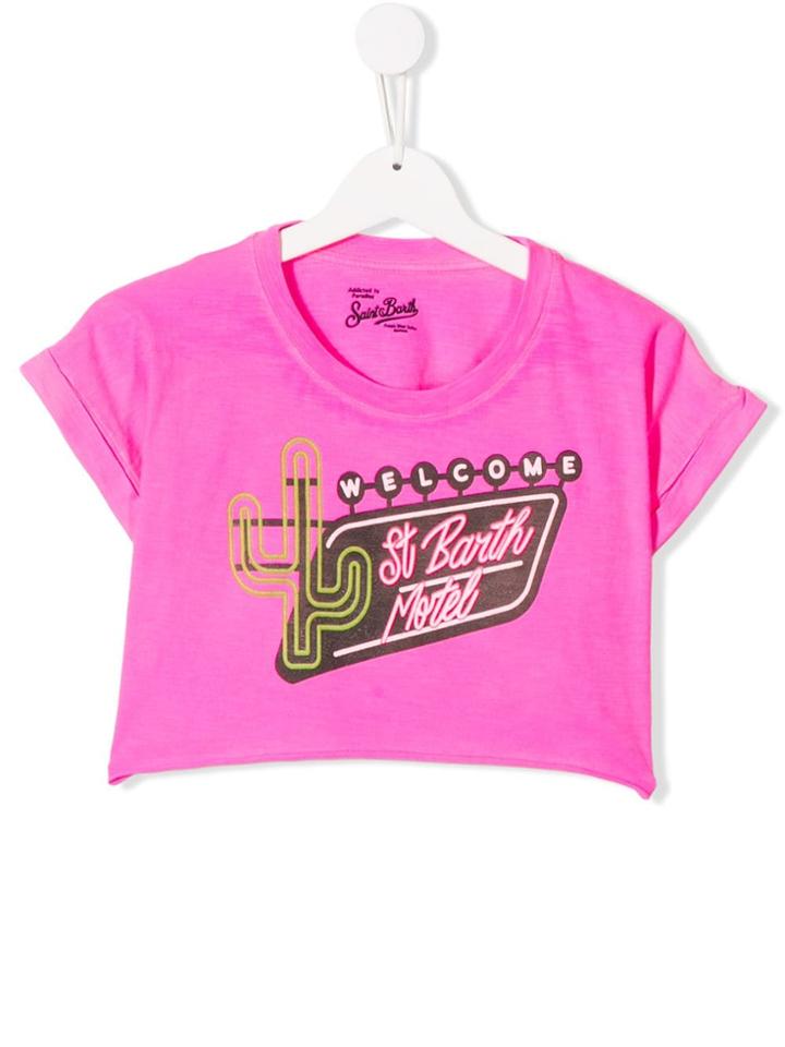 Mc2 Saint Barth Kids Logo Print T-shirt - Pink