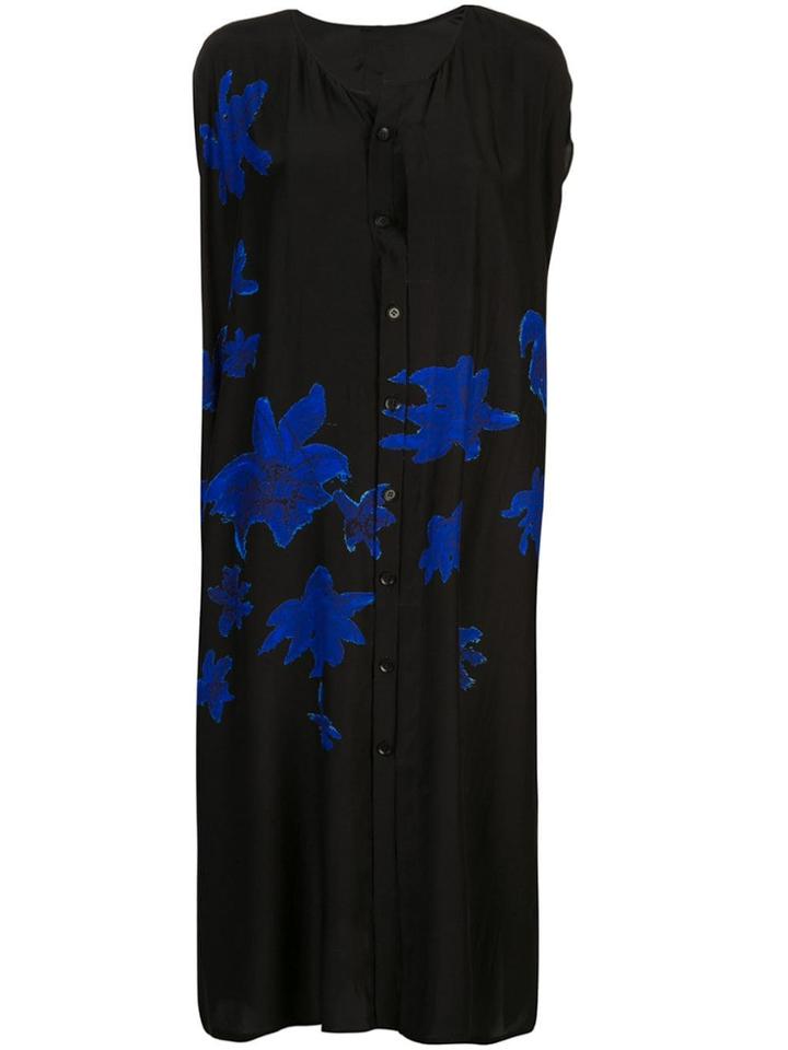 Yohji Yamamoto Printed Shirt Dress - Black