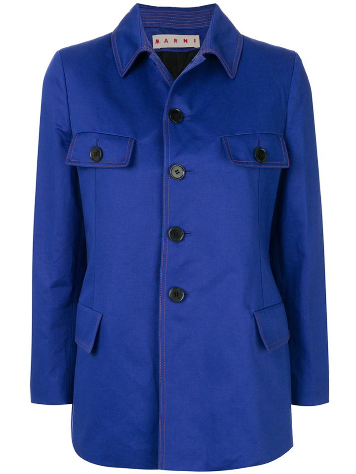 Marni Structured Jacket - Blue