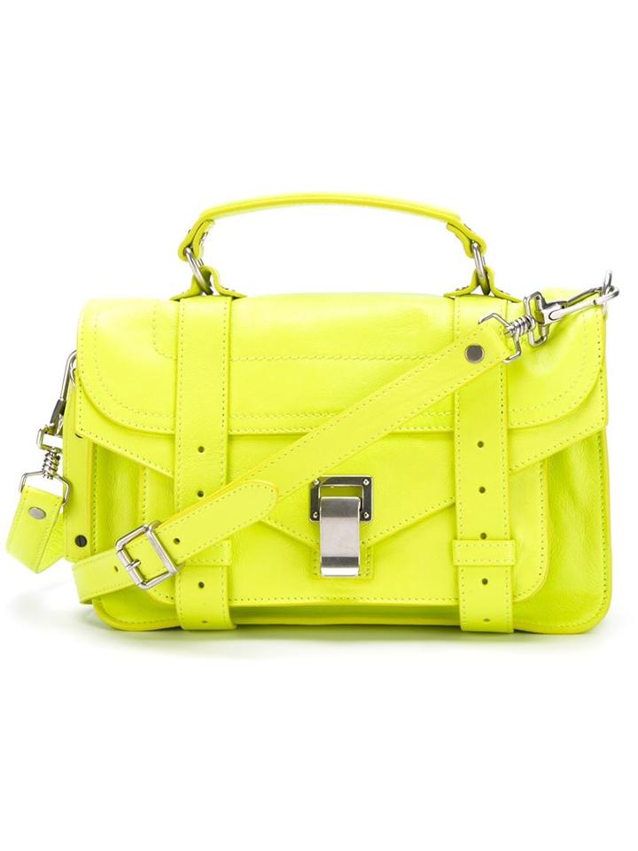 Proenza Schouler Tiny Ps1 Satchel, Women's, Green, Leather