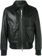 Ami Alexandre Mattiussi Zipped Jacket With Ribbed Waist And Cuffs -