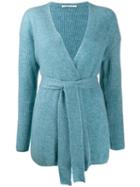 Agnona Tie Waist Cardigan - Blue