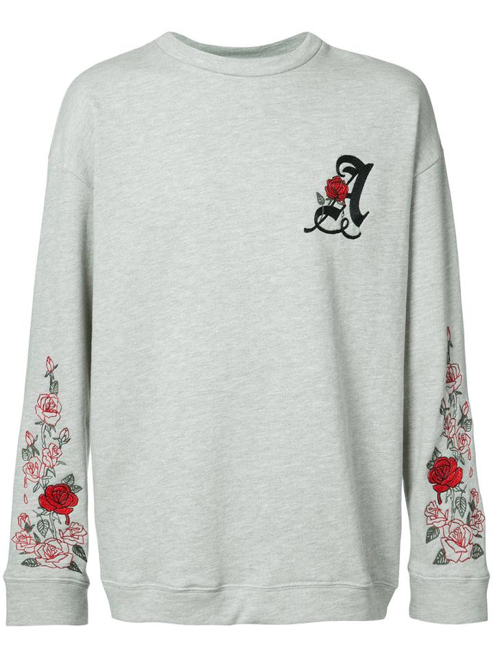 Adaptation - Oversized Weeping Rose Sweatshirt - Unisex - Cotton/polyester - L, Grey, Cotton/polyester