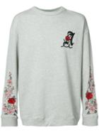 Adaptation - Oversized Weeping Rose Sweatshirt - Unisex - Cotton/polyester - L, Grey, Cotton/polyester