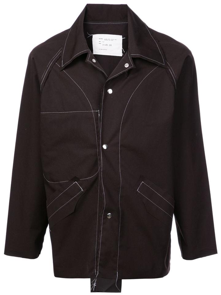 Camiel Fortgens Contrast Stitching Jacket - Black