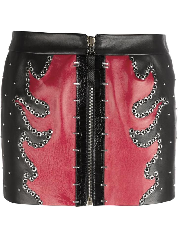 Anthony Vaccarello Eyelet Detail Micro Skirt