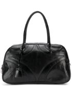 Prada Pre-owned 2000's Perforated Bowling Bag - Black