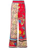 Alice+olivia Floral Print Palazzo Trousers - Red