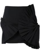 Jacquemus - Pleated Detail Mini Skirt - Women - Cotton/polyester - 38, Black, Cotton/polyester