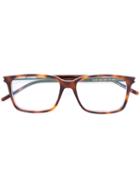 Saint Laurent - 'sl 46' Glasses - Men - Acetate - 54, Brown, Acetate