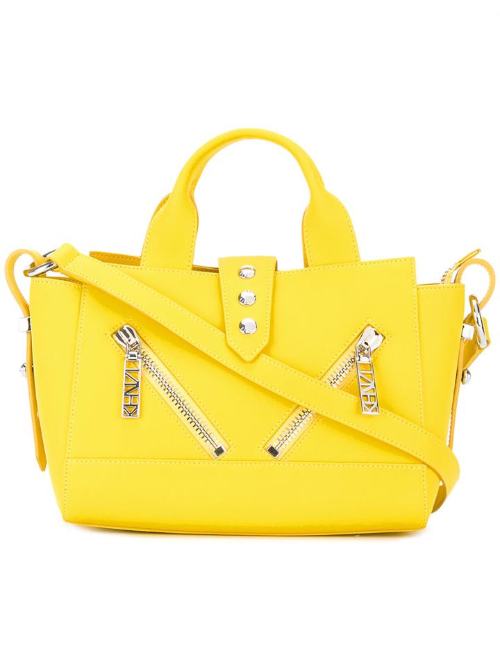 Kenzo - Kalifornia Shoulder Bag - Women - Leather/metal - One Size, Yellow/orange, Leather/metal