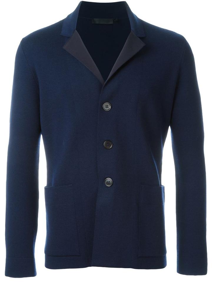 Alexander Mcqueen - Knit Blazer - Men - Wool - L, Blue, Wool