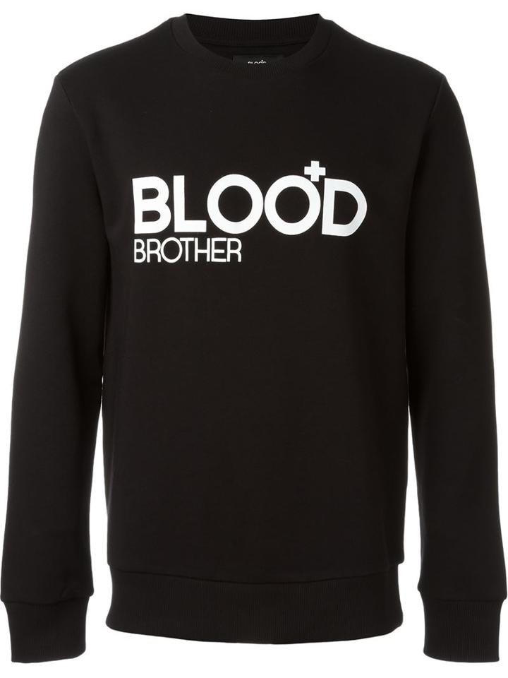 Blood Brother Logo Print Sweatshirt, Men's, Size: Xl, Black, Cotton/polyester