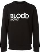 Blood Brother Logo Print Sweatshirt, Men's, Size: Xl, Black, Cotton/polyester