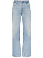 Re/done '70's Ultra Bell Bottoms - Blue