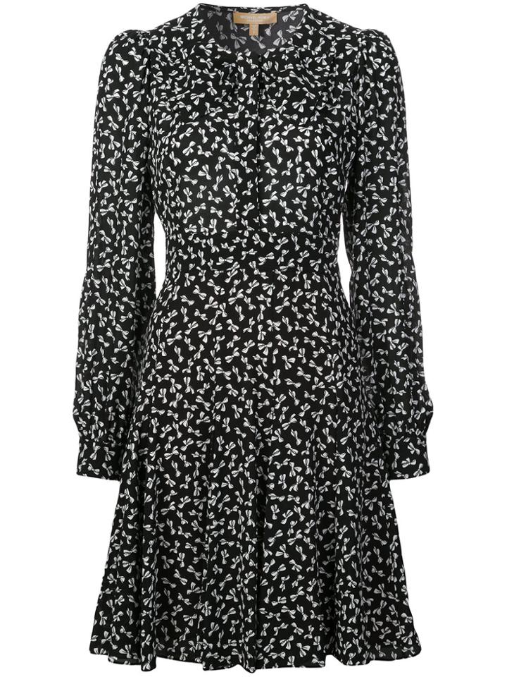 Michael Kors Collection Bow Print Dress - Black