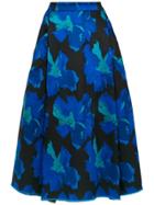 À La Garçonne Floral Jacquard Skirt - Blue