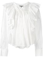 Isabel Marant - Arlington Ruffled Blouse - Women - Silk/polyamide - 36, Women's, White, Silk/polyamide