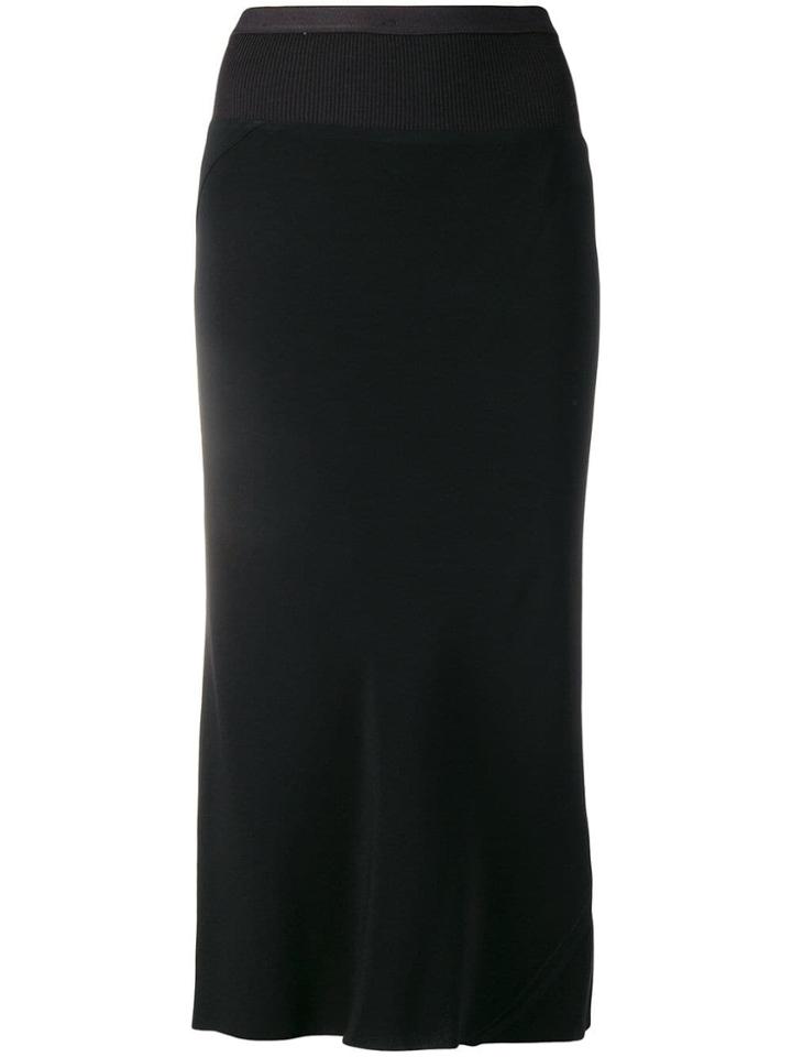 Rick Owens Pencil Midi Skirt - Black