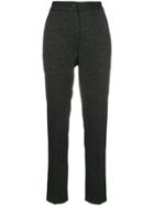 Dolce & Gabbana Cropped High Waisted Trousers - Black