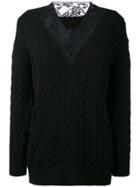 Alexander Wang Lace Detail Jumper - Black