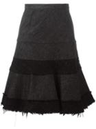Junya Watanabe Comme Des Garçons Vintage A-line Denim Skirt, Women's, Size: Small, Black