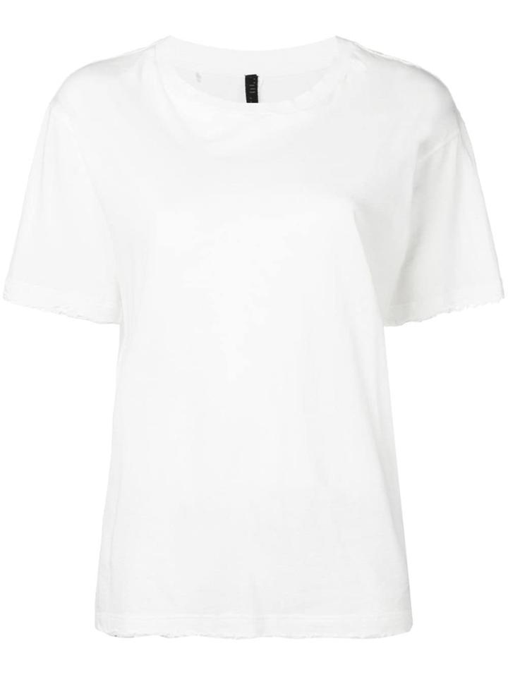 Unravel Project Distressed Crewneck T-shirt - White