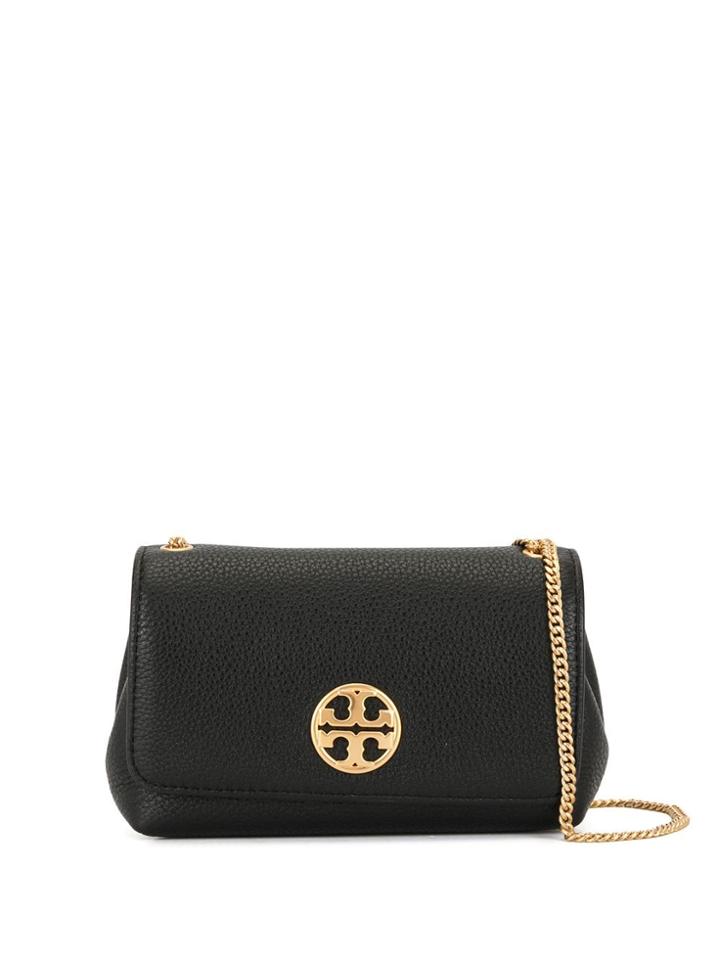 Tory Burch Chelsea Logo Plaque Clutch - Black