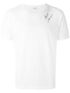Saint Laurent - Shoulder Logo T-shirt - Men - Cotton - M, White, Cotton