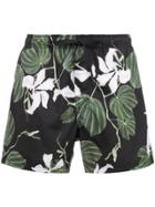 Osklen Orchid Print Swim Shorts - Black