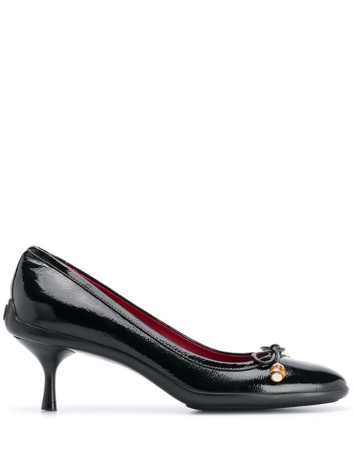 Gucci Vintage 2000's Lace Detail Pumps - Black