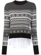 Veronica Beard Intarsia Knit Sweater