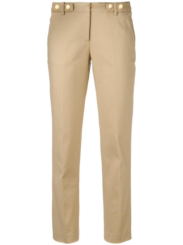 Michael Michael Kors Slim-fit Cropped Trousers - Nude & Neutrals