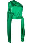 Brognano Tie Waist Top - Green
