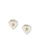 Chanel Vintage Heart Clip-on Earrings - Nude & Neutrals