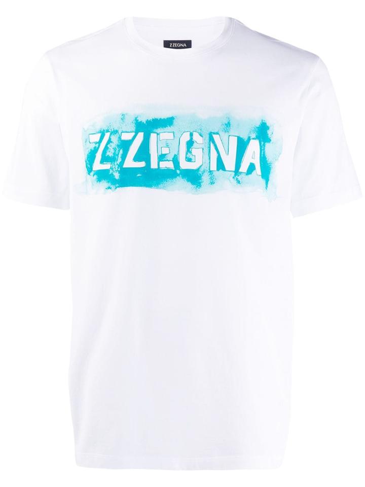 Z Zegna Printed Logo T-shirt - White