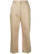 Msgm Bicolour Trousers - Nude & Neutrals