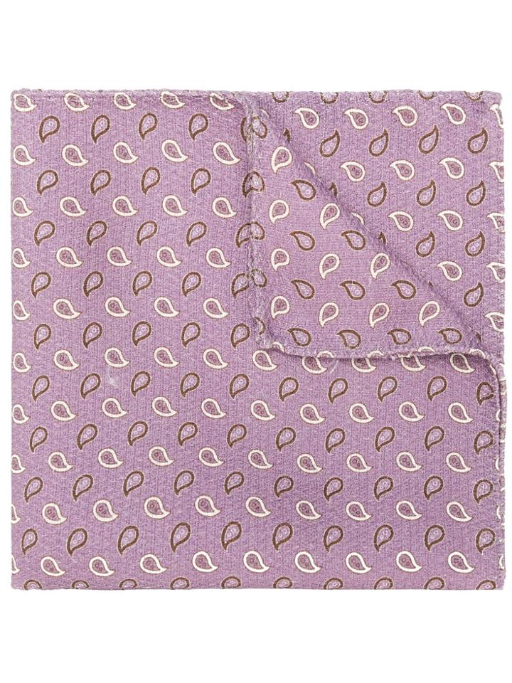Pal Zileri Paisley Print Handkerchief - Pink