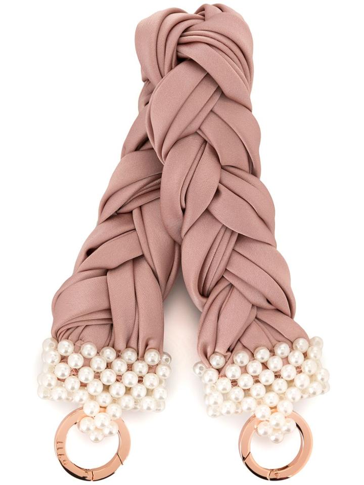 0711 Small Bead-embellished Handle - Pink