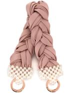 0711 Small Bead-embellished Handle - Pink